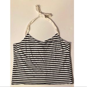 J CREW striped halter crop top - size M